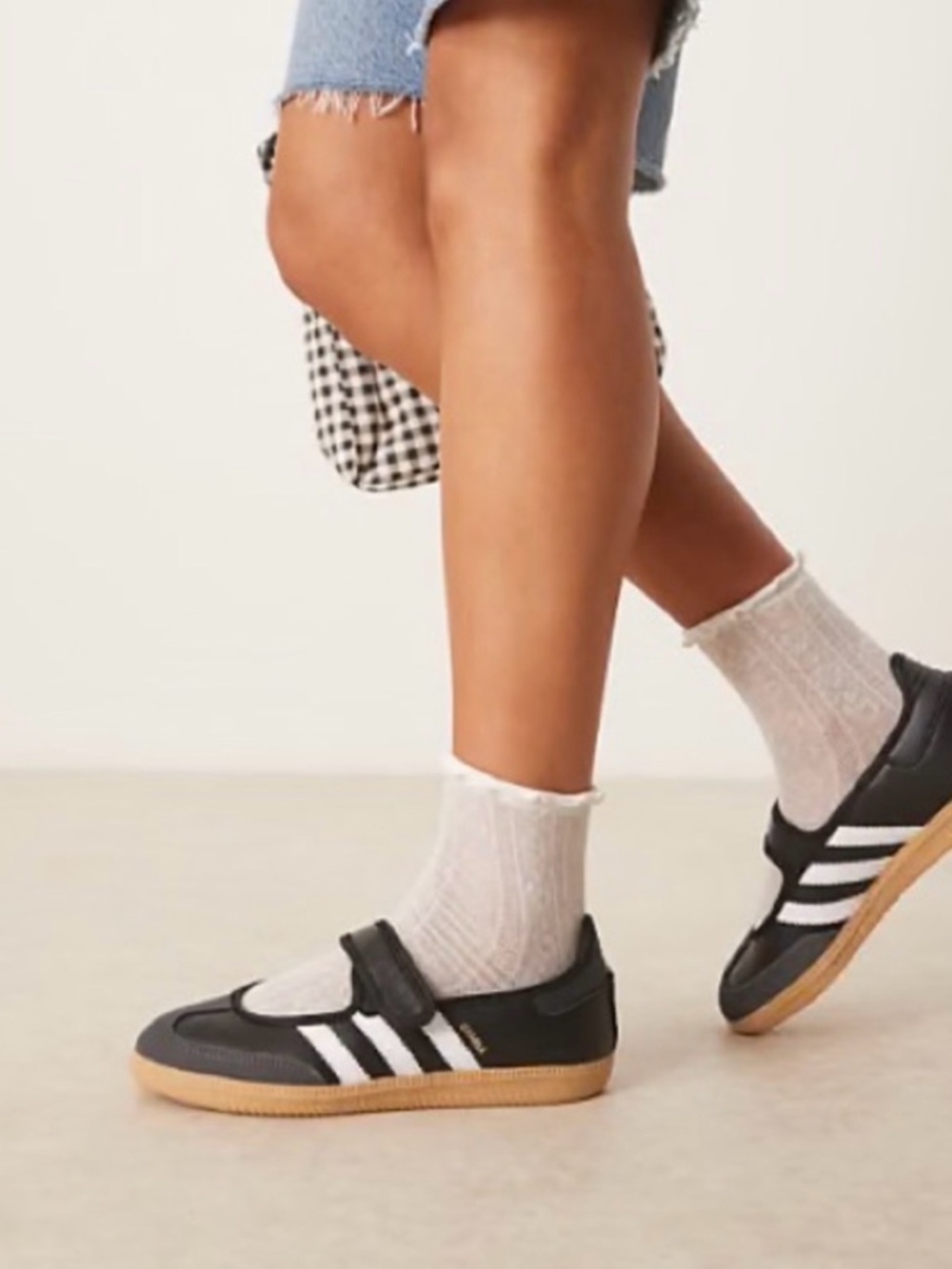 adidas Black Samba Slip-On Sneakers with Gum Sole
